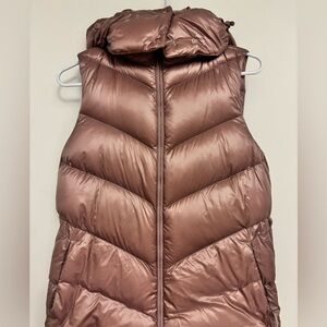 Athleta Size XS Rose Gold/Tan Puffer Vest
